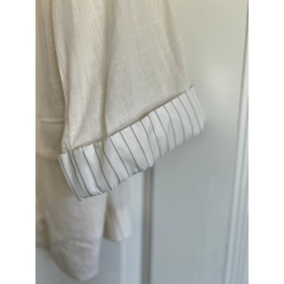 NWT Ashley Stewart Cream Linen Blazer, size 16 - Picture 3 of 5